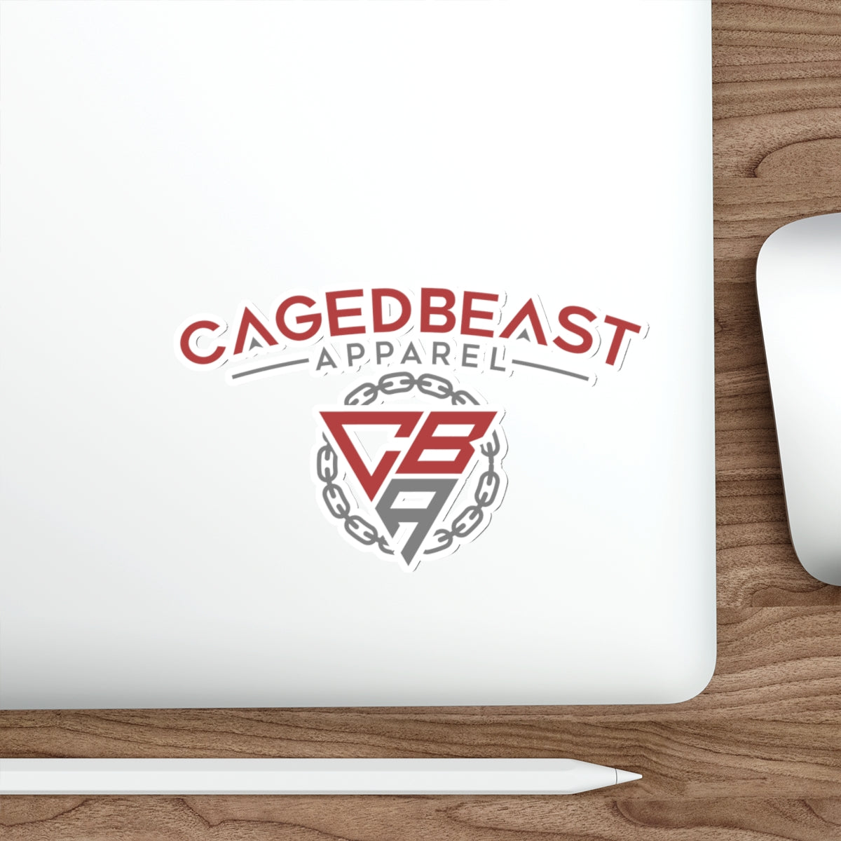 Caged Beast Apparel Sticker.