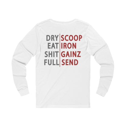 Caged Beast "Eat Iron, Sh*t Gains" Long Sleeve Tee